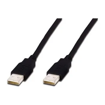Datový kabel Digitus USB kabel A/samec na A/samec, černý, Měď, 1,8m