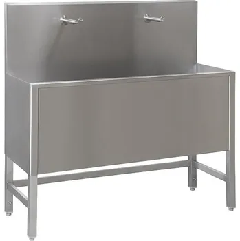 Nerezový dřez SLUN 50PA - Nerezový piezo celoopláštěný žlab na nohou, 24 V DC, 125 cm 93505