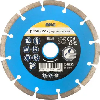 Řezný kotouč Magg DKS150 Diamantový kotouč segmentový 150x22,2mm