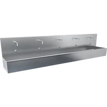 Ventil SLUN 83ET - Nerezový závěsný žlab, délka 300 cm, pět integrovaných elektronik a termostatický ventil 93833