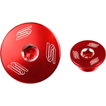 Zátka motoru boční SCAR ENGINE PLUG pro SUZUKI RMZ 250/450 červená (Doplňky pro motorku Scar )