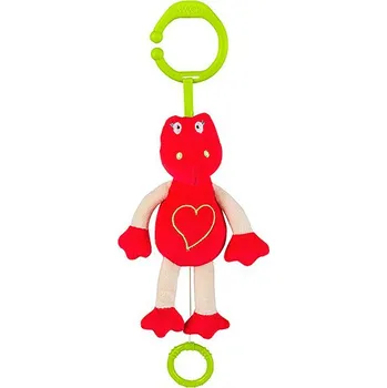 Hračka na kočárek Baby Ono Dráček s hracím strojkem červený