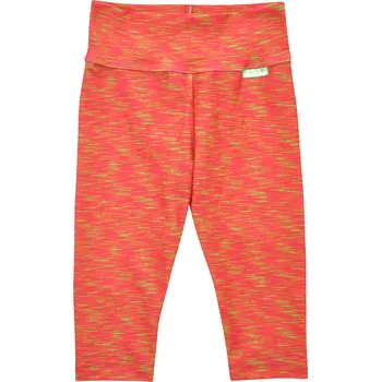 Dětská móda růžovo-zelené žíhané legínky