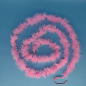 Karnevalový doplněk Boa, labutěnka marabu peří, růžová - délka 2 m, šířka 3 cm