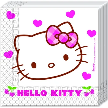 Papírový ubrousek Hello Kitty ubrousky 20 ks, 33 cm x 33 cm