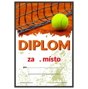Poháry.com Diplom tenis D101