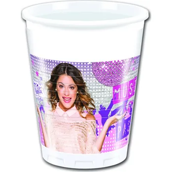 Party nádobí VIOLETTA kelímky 8 ks, 200 ml