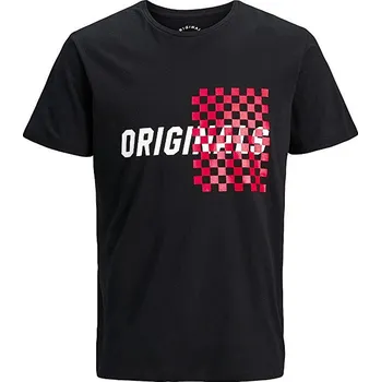 Pánské tričko JACK & JONES Jorchecker Tee Ss Crew Neck Ltd Tap Shoe, S