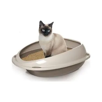 Toaleta pro kočku Record WC pro kočky Shuttle oválné 57 x 40 cm šedé