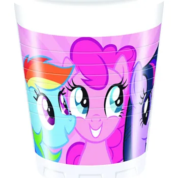 Party nádobí RAINBOW PONY kelímky 8 ks, 200 ml