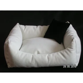 Pelíšek pro psa DELUXE Pelíšek pro psa - ecru / ecru / černá