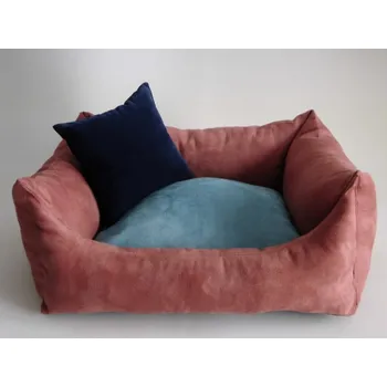 Pelíšek pro psa DELUXE Pelíšek pro psa - losos / tyrkysová / granát - tmavý