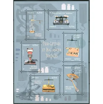 Poštovní známka Post France (2017) MiNr. 6918 - 6923 ** - Francie - BLOCK 384 - dopisní váhy