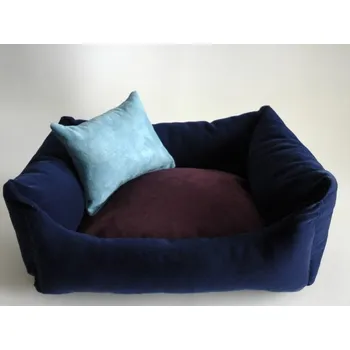 Pelíšek pro psa DELUXE Pelíšek pro psa - granát - tmavý / švestka / tyrkysová