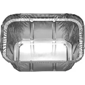 Jednorázové nádobí Hliníková miska / vanička ALU zapékací hranatá 250 ml (150 ks)