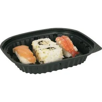 Jednorázové nádobí Miska na SUSHI 177 x 152 x 27 mm černá