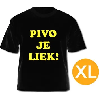 Pánské tričko Tričko Pivo je lék SK - velikost XL