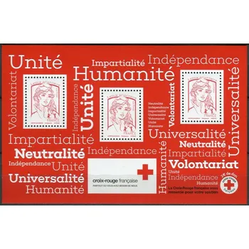 Poštovní známka Post France (2017) MiNr. 6336 ** - Francie - BLOCK 382 - červený kříž