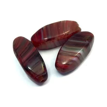 Dětské navlékací korálky Skleněný korálek - zúžený kvádr (3 ks)