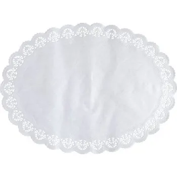 prostírání Prostírání papírové krajkové oválné 37 x 50 cm (100 ks)