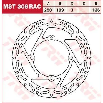 Brzdový komplet TRW MST308RAC brzdový kotouč, přední KAWASAKI KX450F rok 06-12
