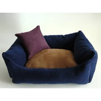 Pelíšek pro psa DELUXE Pelíšek pro psa - granát - tmavý / hnědá - káva s mlékem / švestka