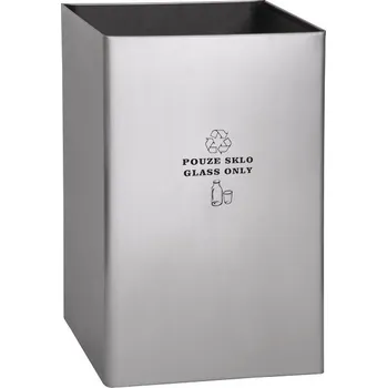 Odpadkový koš SLZN 49AC - Nerezový koš, objem 67 l, popis pouze sklo 85492