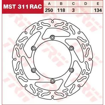 Brzdový komplet TRW MST311RAC brzdový kotouč, přední YAMAHA WR 250 rok 01-07