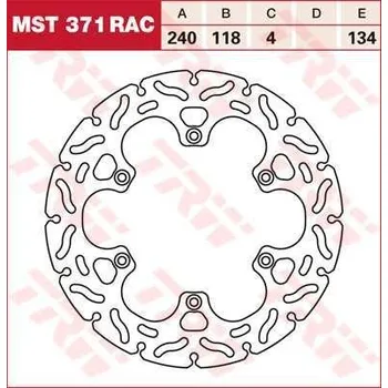 Brzdový komplet TRW MST371RAC brzdový kotouč, zadní SUZUKI RM 250 rok 06-12
