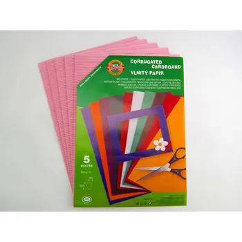 Barevný papír Koh-i-noor Vlnitý papír 9758 – růžový 776 9418