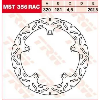 Brzdový komplet TRW MST356RAC brzdový kotouč, přední BMW R 1200 NINE T rok 14-15