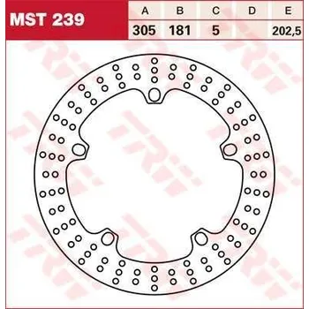 Brzdový komplet TRW MST239 brzdový kotouč, přední BMW K 1200 RS rok 97-00