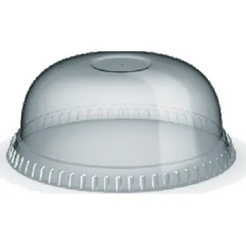 Jednorázové nádobí Víčko vypouklé bez otvoru pro kelímky pr. 95 mm průhledné (100 ks)