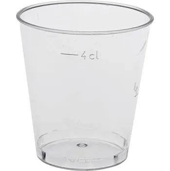 Jednorázové nádobí Kelímek / panák krystal 2cl / 4 cl (40 ml) čirý (25 ks)