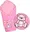 Baby Nellys Teddy Bear jersey zavinovačka s výztuží, růžová