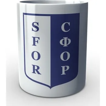 Sběratelský sportovní předmět Bílý hrnek SFOR - bílá