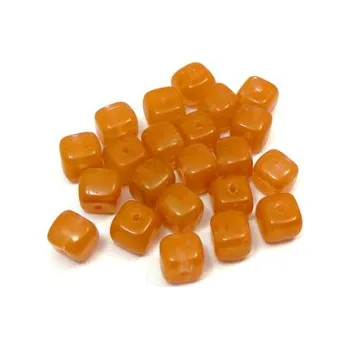 Dětské navlékací korálky Skleněný korálek - čtvereček (10 ks)