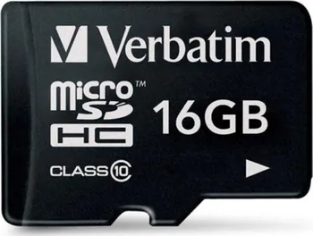 Paměťová karta Verbatim Micro SDHC 16 GB Class 10 (44010)
