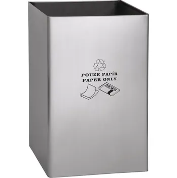 Odpadkový koš SLZN 49AB - Nerezový koš, objem 67 l, popis pouze papír 85491