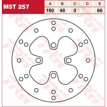 Brzdový komplet TRW MST257 brzdový kotouč, přední MBK BOOSTER 50 TRACK rok 96-99