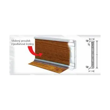 Podlahová lišta Lišta BOLTA 25669 pro PVC a vinylové podlahy 2,5m, Lišta Bolta barvy 0272 béžová