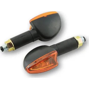Osvětlení pro motocykl Moto-blinkry "Arrow" 40 mm žárovkové černé PÁR, 21W