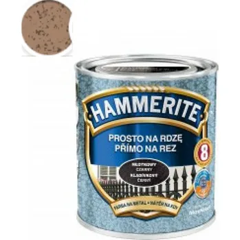 barva na kov Hammerite přímo na rez 0,25l kladívkový - měděná (antikorozní a dekorativní barva na kovy)
