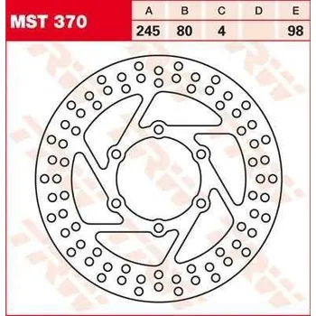 Brzdový komplet TRW MST370 brzdový kotouč, přední YAMAHA XQ 125 MAXTER rok 01-03
