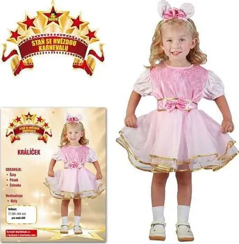 Karnevalový kostým Made šaty na karneval Králík růžový 92-104 cm