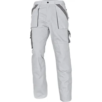 CERVA Max montérkové kalhoty do pasu bílé/šedé, 56