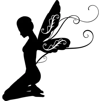 samolepka Merci-shop.Samolepka na zeď - Víla klečící 60 x 61 cm