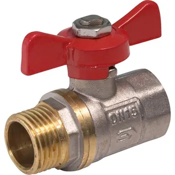 Vodovodní potrubí Geos agt Kulový kohout plnoprůtokový "s ucpávkou" motýl DN 15 - 1/2" (F-M) 15SMV-BDN15