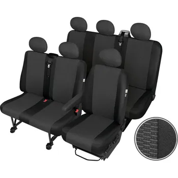 Potah sedadla AUTOPOTAH "KEGEL" OPEL VIVARO 2002-2014 ARES CERNO-SEDY SADA 9 KS