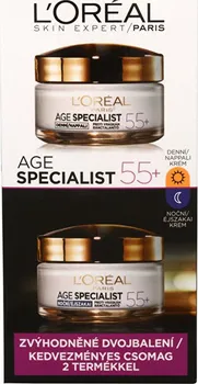 Kosmetická sada L'Oréal Paris Age Specialist 55+ Sada denního a nočního krému proti vráskám 2 x 50 ml